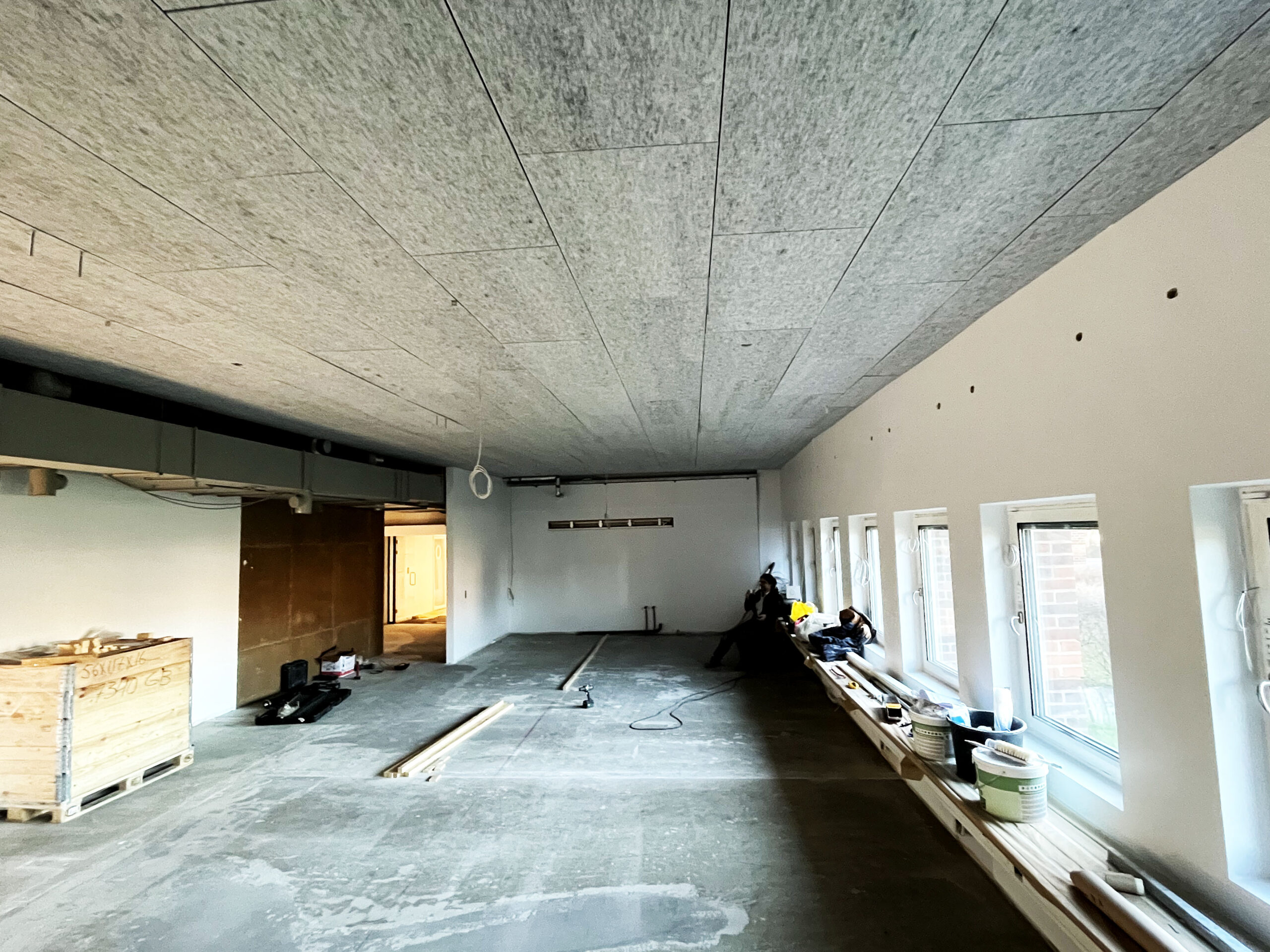 dybø acoustic batts are installed in Science City Lyngby to insulate and reduce noise .