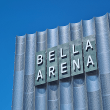 Bella arena, building sign